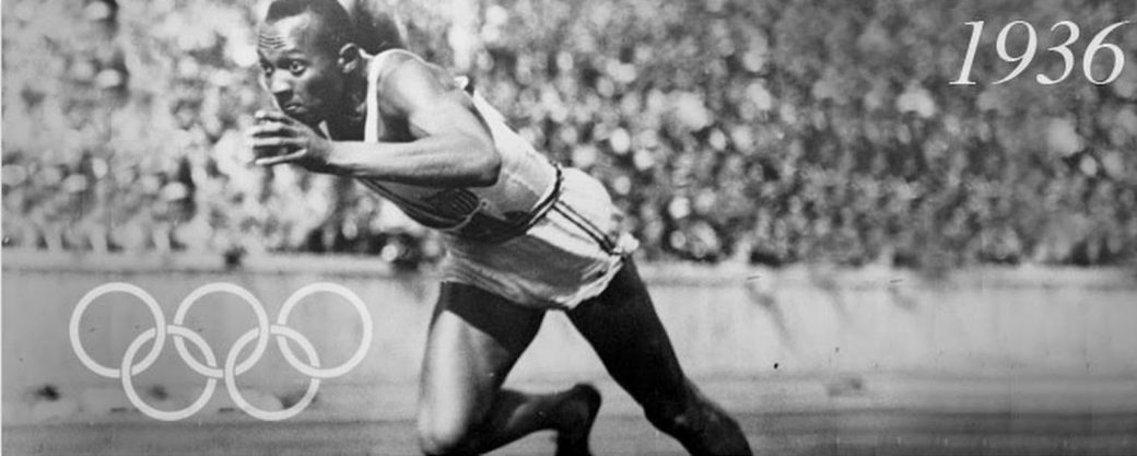 Male athlete running